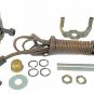 ANTIQUE BRASS-PLATED LAMP KITS: 3-WAY SOCKETS, 12' BROWN CORD   TD-401-12