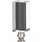 ACRYLIC SQUARE LAMP SHADE FINIAL WITH NICKEL SWIVEL BASE #46