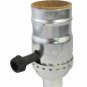 OFF/ON NICKEL-PLATED LAMP SOCKET W/LARGE HOLE 1/4 IPS  TR-28X NICKEL