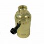 3-way brass-plated lamp socket with large hole 1/4 IPS   TR-28