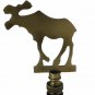 MOOSE LAMP SHADE FINIAL ANTIQUE BRASS