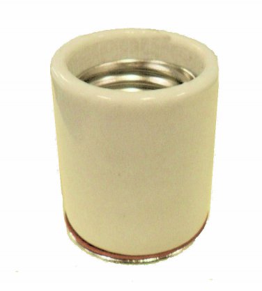 Porcelain keyless lamp socket w/ 1/4 IPS hole   TR-76