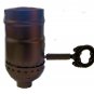 Complete antique brass-plated off/on socket w/key        TR-500