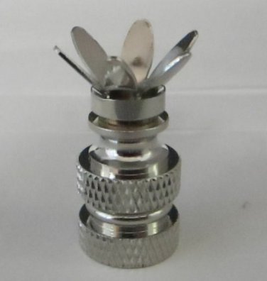 SOLID BRASS NICKEL-PLATED 6-PRONG FINIAL BASES - MAKE YOUR OWN TV-1376NICKEL