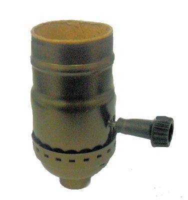 Complete antique brass-plated off/on socket        TR-429X