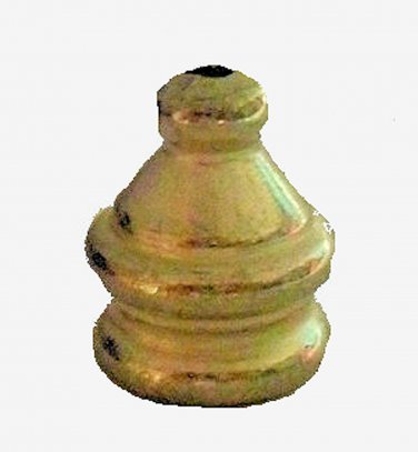 Brass-plated pyramid knob w/pull-chain hole  TV-350
