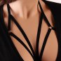 Women Sexy Harness Elastic Band Body Belt Chest Harness Lingerie Punk Goth Hollow Out Strappy Black