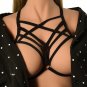 Women Sexy Harness Elastic Band Body Belt Chest Harness Lingerie Punk Goth Hollow Out Strappy Black