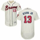 Atlanta Braves 13 Ronald Acuna Jr. Cream Flexbase Authentic Collection Stitched Baseball Jersey