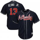MEN Braves #13 Ronald Acuna Jr. Navy Blue Cool Base Stitched  Baseball Jersey