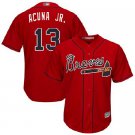 MEN Braves #13 Ronald Acuna Jr. Red Cool Base Stitched Youth Baseball Jersey