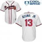 MEN Braves #13 Ronald Acuna Jr. White Cool Base Stitched  Baseball Jersey