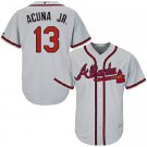 MEN Braves #13 Ronald Acuna Jr. Grey Cool Base Stitched  Baseball Jersey
