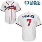 Men's Atlanta Braves #7 Dansby Swanson White Cool Base MLB Stitched Jersey