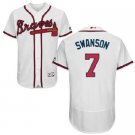 Men's Atlanta Braves #7 Dansby Swanson White Flexbase Authentic Collection MLB Stitched Jersey
