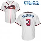 Men's Majestic Atlanta Braves #3 Dale Murphy Replica White Home Cool Base MLB Jersey