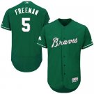 Men's Majestic Atlanta Braves #5 Freddie Freeman Green Celtic Flexbase  MLB Jersey