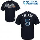 Men's Majestic Atlanta Braves #5 Freddie Freeman Replica Blue Alternate Road Cool Base MLB Jersey