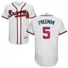 Men's Majestic Atlanta Braves #5 Freddie Freeman White Home Flex Base  MLB Jersey
