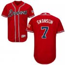 Men's Majestic Atlanta Braves #7 Dansby Swanson Red Flexbase MLB Jersey