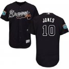 Men's Majestic Atlanta Braves #10 Chipper Jones Navy Blue Alternate Flex Base MLB Jersey