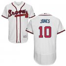 Men's Majestic Atlanta Braves #10 Chipper Jones White Home Flex Base  MLB Jersey