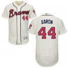 Men's Majestic Atlanta Braves #44 Hank Aaron Cream Alternate Flex Base MLB Jersey