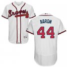 Men's Majestic Atlanta Braves #44 Hank Aaron White Home Flex Base MLB Jersey