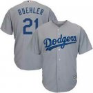 Mens  Los Angeles Dodgers 21 Walker Buehler Player Replica Gray Grey  Road MLB BaseBall Jerseys