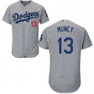Dodgers #13 Max Muncy Gray Alternate Flex Base  Baseball Jersey