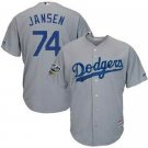 Dodgers 74 Kenley Jansen Gray Grey 2018 World Series Cool Base Player Majestic MLB BaseBall Jerseys
