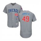 Chicago Cubs 49 Jake Arrieta Official Grey Authentic Men's  Jersey