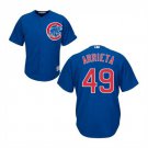 Chicago Cubs 49 Jake Arrieta Official Royal Blue Authentic Men's Jersey