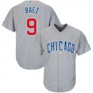 Men's Chicago Cubs 9 Javier Baez Replica Grey  Baseball Jersey