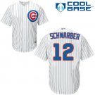Men's Chicago Cubs 12 Kyle Schwarber Replica White   Baseball Jersey