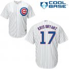 Men's Chicago Cubs 17 Kris Bryant Replica White   Baseball Jersey