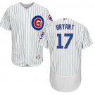 Men's Chicago Cubs 17 Kris Bryant White  Baseball Jersey