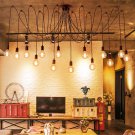 Vintage Modern Nordic Retro Edison Bulb Chandelier || Loft Antique Lamps (6 Arms Set)