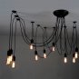 Vintage Modern Nordic Retro Edison Bulb Chandelier || Loft Antique Lamps (6 Arms Set)