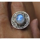 Best Seller Antique Silver Ring Rainbow Moonstone original from Bali Indonesia