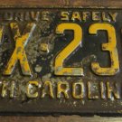 1959 North Carolina license plate NX 230 1959 North Carolina license plate NX 230