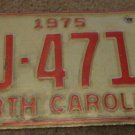 1975 North Carolina passenger truck license plate AJ 4717