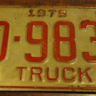 1975 North Carolina farm truck license plate FD 9832