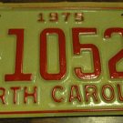 NOS 1975 North Carolina license plate E 10522 new old stock NOS 1975 North Carolina license plate E 10522 new old stock