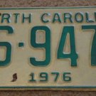 1976 North Carolina license plate AS 9471