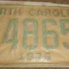 NOS 1976 North Carolina license plate E 48655 new old stock