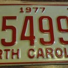 NOS 1977 North Carolina license plate C 54990 new old stock NOS 1977 North Carolina license plate C 54990 new old stock