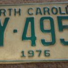 1976 North Carolina license plate CY 4953