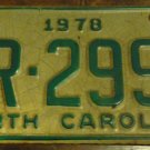 1978 North Carolina license plate JR 2998 with November 1982 sticker 1978 North Carolina license plate JR 2998 with November 1982 sticker