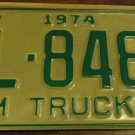 NOS 1974 FL 8489 North Carolina farm truck license plate new old stock